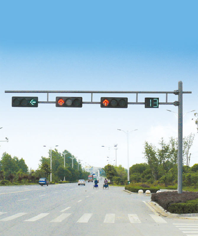 Dvojitý signální světlo s jediným sloupcem Signal Light Pole