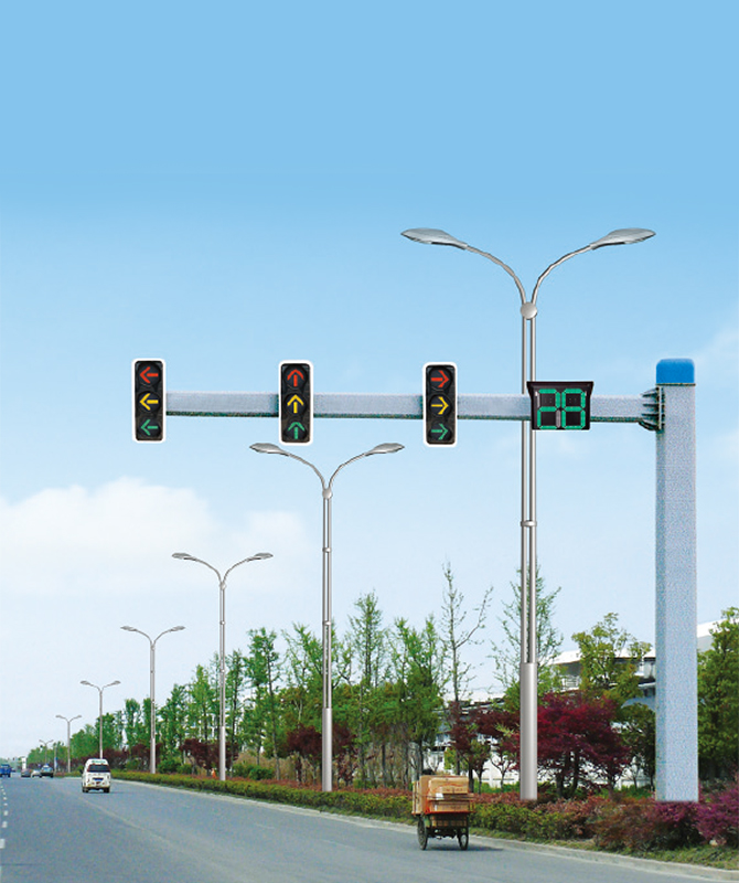 Nerovný osmiúhelník signál Signal Light Pole